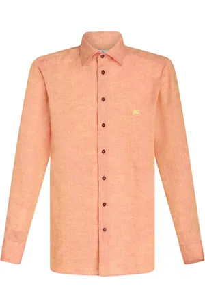Etro Pegaso-embroidered linen shirt