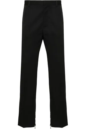 OFF-WHITE Logo-embroidered slim-fit trousers
