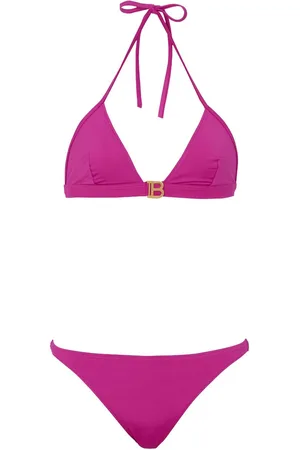 Balmain B-plaque triangle bikini set