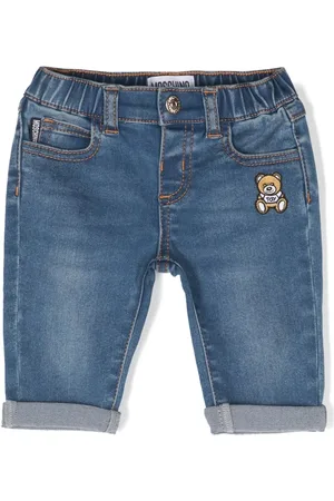 Moschino Teddy Bear-patch stretch jeans