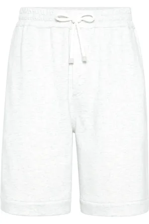 Brunello Cucinelli Drawstring-waist jersey track shorts