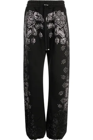 AMIRI Crystal-embellished bandana track pants