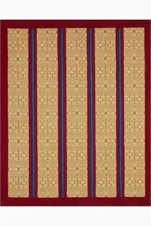 LISA CORTI Abstract-print striped table cloth