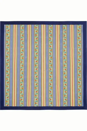 LISA CORTI Floral-print striped table cloth