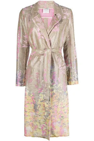FORTE FORTE Single-breasted patterned-jacquard coat