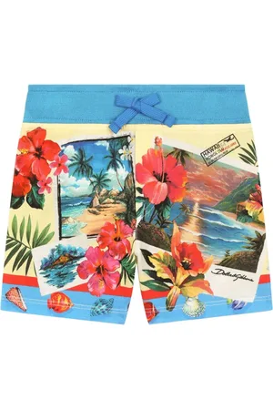 Dolce & Gabbana Graphic-print cotton shorts