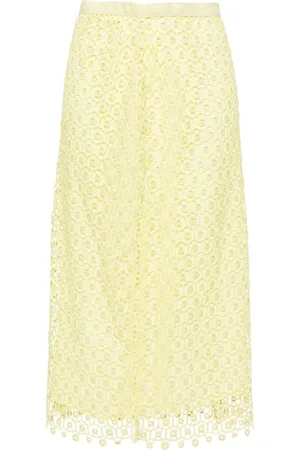 Simkhai Karolina open-knit midi skirt