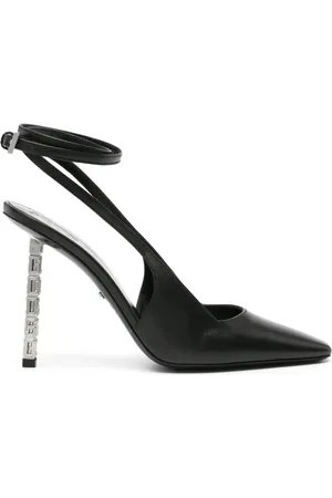 GCDS 120mm slingback leather pumps