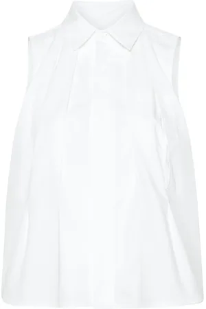 SACAI Cut-out sleeveless shirt