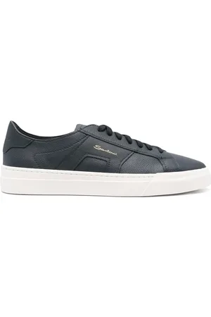 santoni Grained leather sneakers