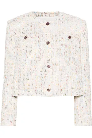 Msgm Cropped tweed blazer