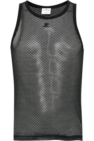 Courrèges Logo-patch mesh top