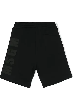 Msgm Logo-print cotton shorts