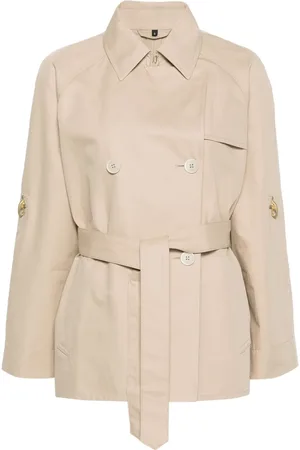 FAY Double-breasted short trench coat