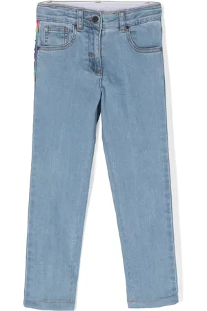 Stella McCartney Logo-trim straight-leg jeans