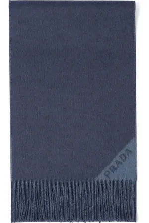 Prada Logo-jacquard double cashmere scarf
