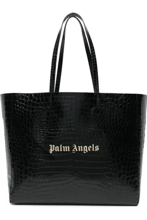 Palm Angels Logo-appliqué leather tote bag