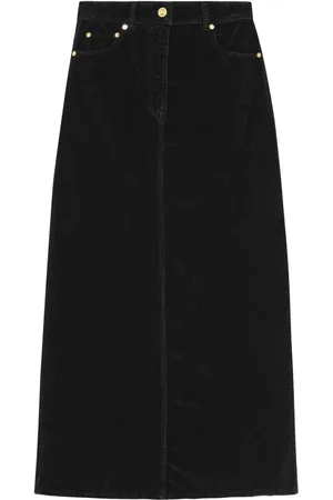 Ganni High-waisted corduroy skirt