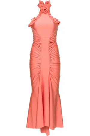 Serafini Ruffled halterneck maxi dress