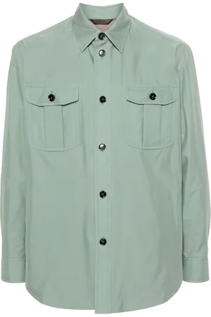 BRIONI Safari-pocket silk shirt jacket