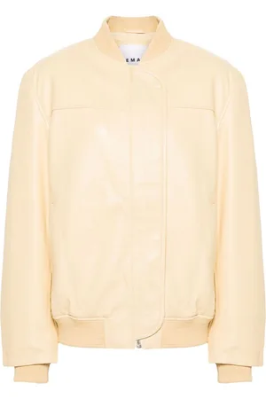 REMAIN Baseball-collar leather bomber jacket
