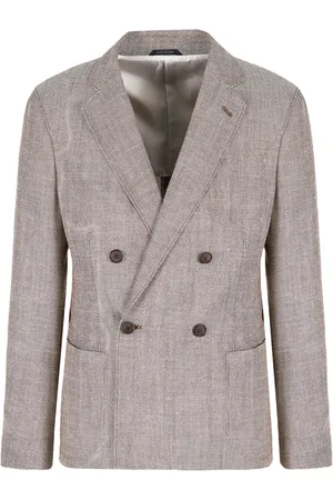 Giorgio Armani Interwoven virgin wool-blend blazer