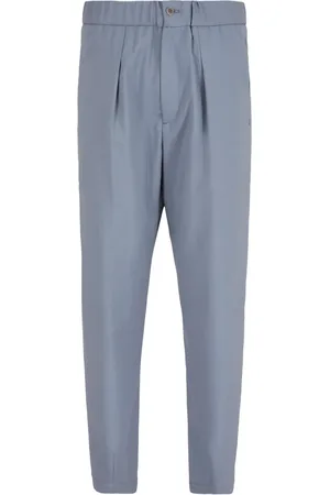 Giorgio Armani Pleat-detail elasticated-waistband trousers