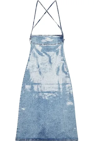 Diesel De-Held S open-back denim midi dress