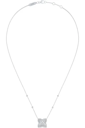 De Beers 18kt white gold Enchanted Lotus diamond pendant necklace