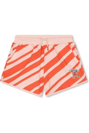 Kenzo Diagonal-stripe organic cotton shorts