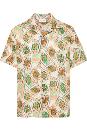 Drôle de Monsieur Jeu de Cartes camp-collar shirt