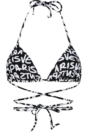 Vetements Logo-print triangle bikini top