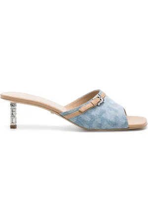 GCDS 60mm monogram-pattern leather mules