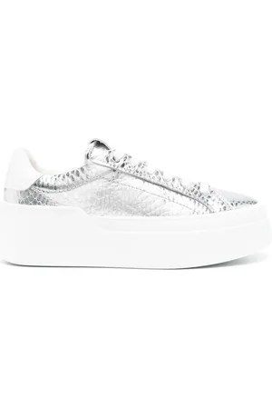 Salvatore Ferragamo Wedge metallic plaftorm sneakers