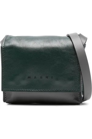 Marni Logo-print leather crossbody bag