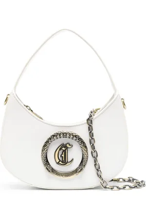 Roberto Cavalli Metallic-snake detail faux-leather crossbody bag
