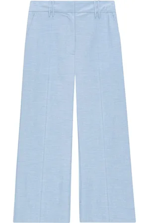 Ganni Mélange-effect tailored trousers
