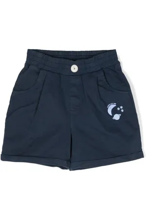 There Was One Kids Graphic-print cotton chino shorts