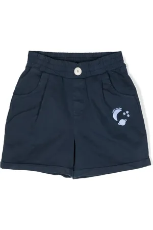 There Was One Kids Graphic-print cotton chino shorts