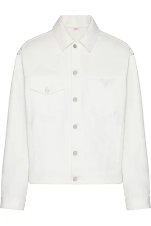 Denim jacket 2024 white colour