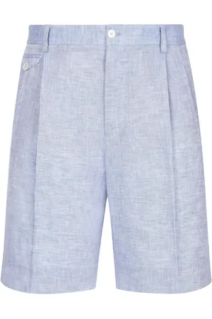 Dolce & Gabbana Button-fastening linen shorts