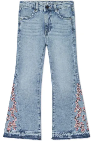 Guess Floral-print flared jeans