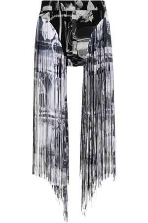 OFF-WHITE Xray fringed miniskirt