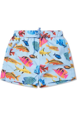 Rachel Riley Tropical fish-print swim shorts