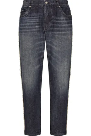 Dolce & Gabbana Logo-plaque tapered jeans
