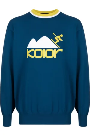 Kolor Intarsia-knit logo jumper
