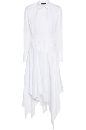 MUGLER Poplin midi dress