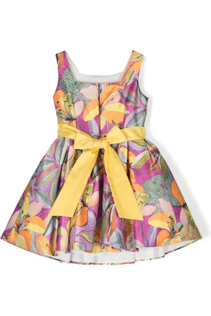 COLORICHIARI Floral-print satin dress