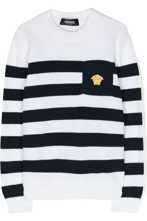 VERSACE Striped cotton jumper