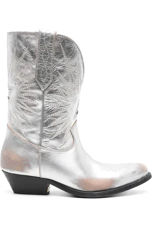 Golden Goose Metallic-leather Western boots